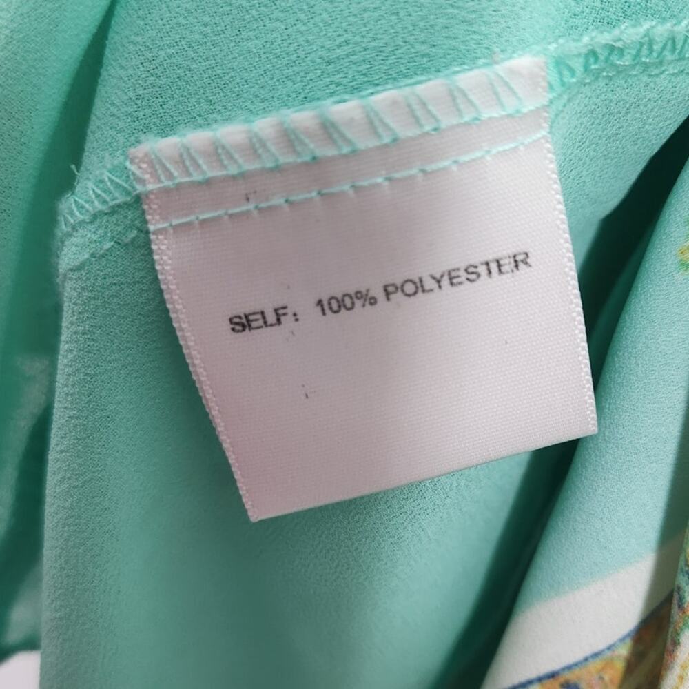 Rose & Olive Teal and Gold Sleeveless Tank Top Womens Size Small S - Picture 4 of 4